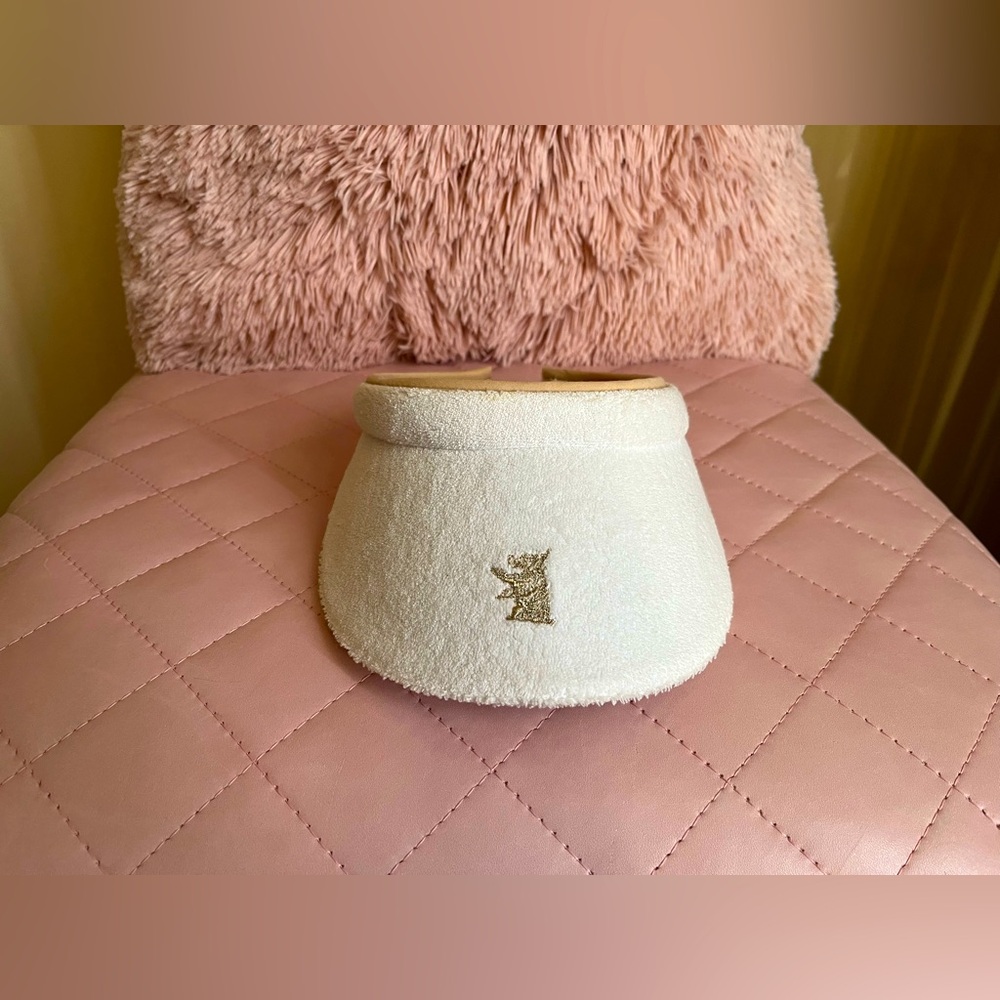 Juicy Couture VERY RARE Vintage NWOT Terry Cloth White Sun Visor 🤍 - Picture 1 of 5